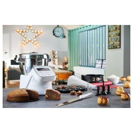 Moulinex YY4525FG kokende keukenmachine 1550 W 3 l Grijs, Wit