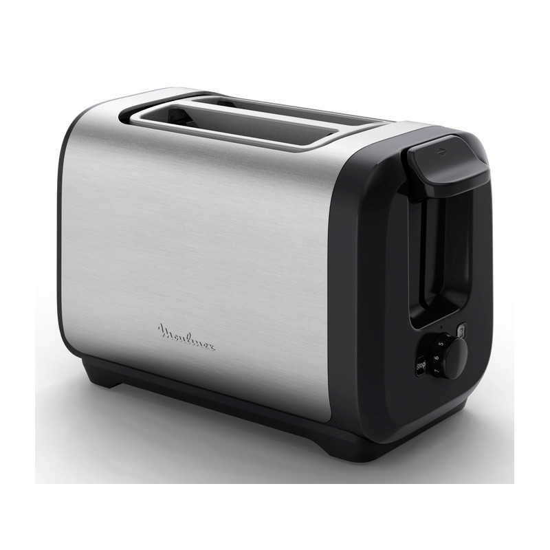 Moulinex LT5S0DE0 grille-pain 7 2 part(s) 1200 W Noir, Acier inoxydable