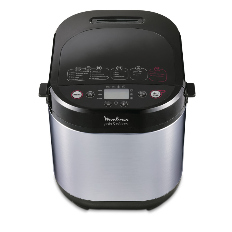 Moulinex OW240E machine à pain 720 W Noir, Acier inoxydable