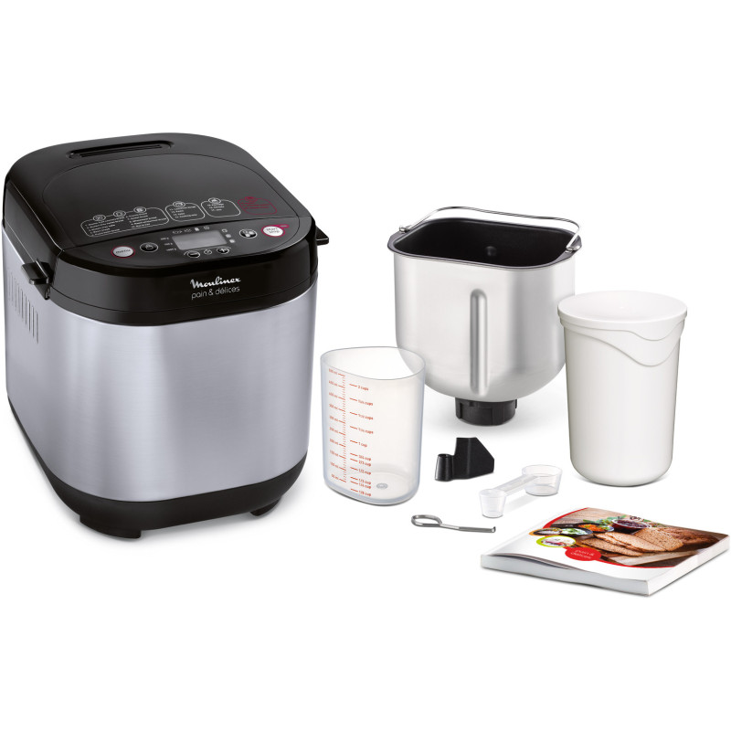 Moulinex OW240E machine à pain 720 W Noir, Acier inoxydable