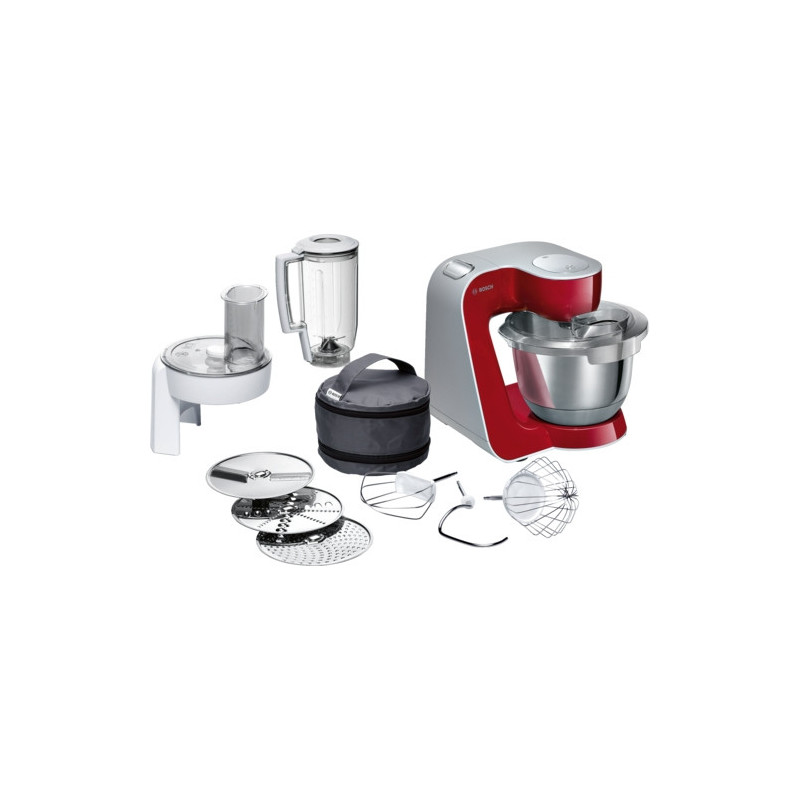 Bosch MUM58720 keukenmachine 1000 W 3,9 l Grijs, Rood, Roestvrijstaal