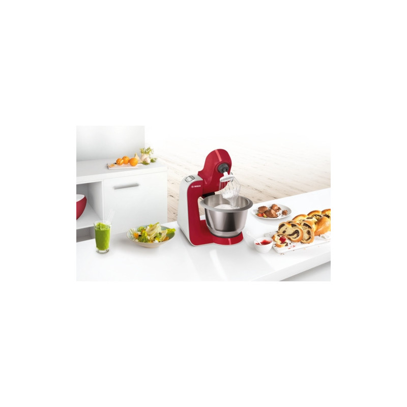 Bosch MUM58720 robot de cuisine 1000 W 3,9 L Gris, Rouge, Acier inoxydable