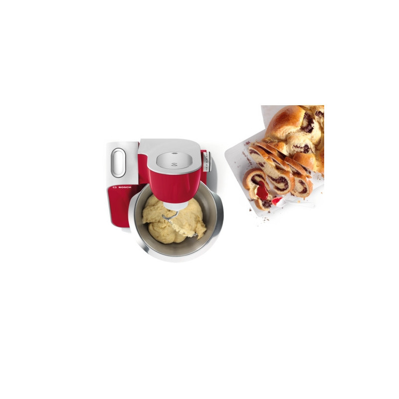 Bosch MUM58720 robot de cuisine 1000 W 3,9 L Gris, Rouge, Acier inoxydable