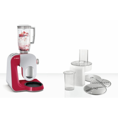 Bosch MUM58720 keukenmachine 1000 W 3,9 l Grijs, Rood, Roestvrijstaal