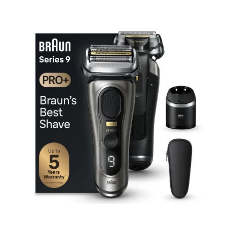 Braun Series 9 Pro+ 9565cc Wet & Dry Scheerapparaat met scheerblad Trimmer Metallic