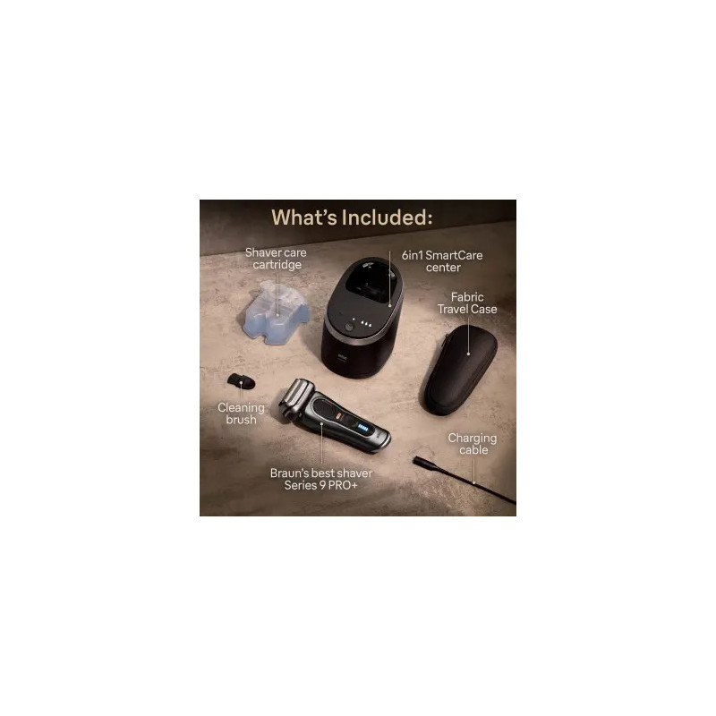 Braun Series 9 Pro+ 9565cc Wet & Dry Scheerapparaat met scheerblad Trimmer Metallic