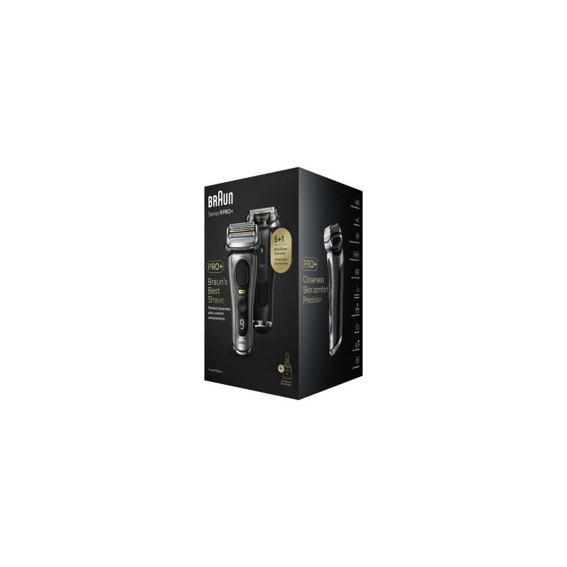 Braun Series 9 Pro+ 9565cc Wet & Dry Scheerapparaat met scheerblad Trimmer Metallic