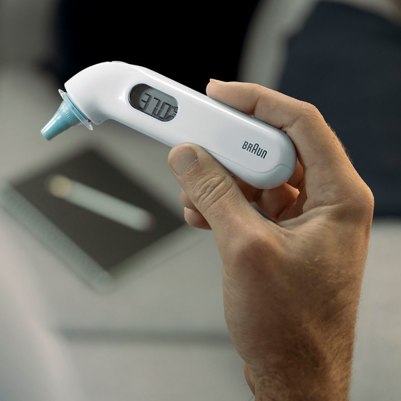 Braun ThermoScan 3 Contact Blanc Oreille
