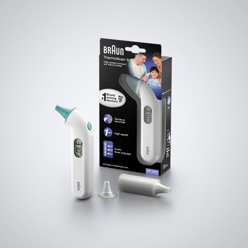Braun ThermoScan 3 Contact Wit Oor