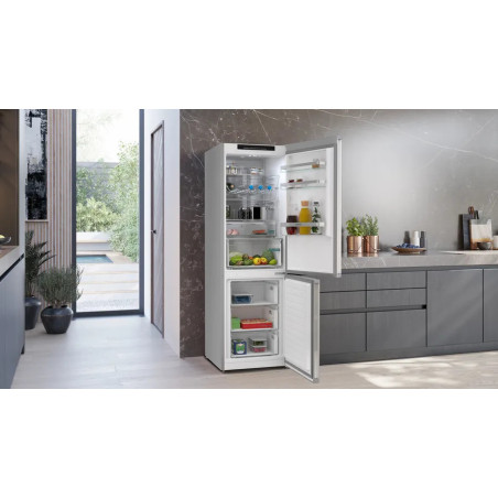 Siemens iQ300 KG36NVIAG réfrigérateur-congélateur Pose libre 321 L Acier inoxydable