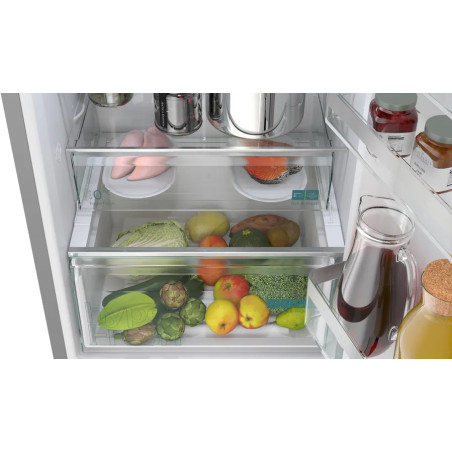 Siemens iQ300 KG36NVIAG réfrigérateur-congélateur Pose libre 321 L Acier inoxydable