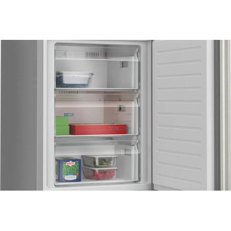 Siemens iQ300 KG36NVIAG réfrigérateur-congélateur Pose libre 321 L Acier inoxydable