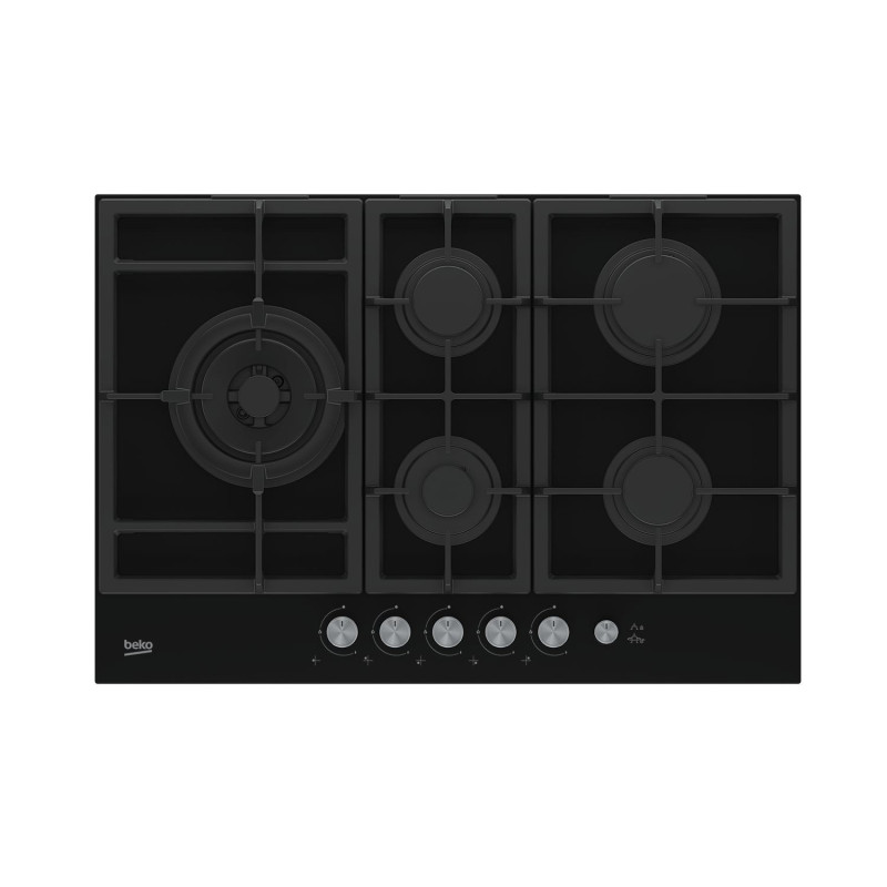Beko HILL 75235 S plaque Noir Intégré 75 cm Gaz 5 zone(s)