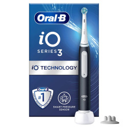 Oral-B iO 3 Matte Adulte Brosse à dents vibrante Noir, Blanc