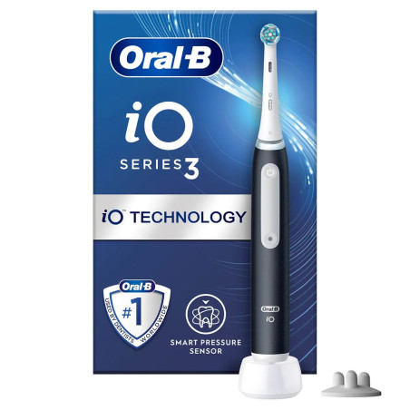Oral-B iO 3 Matte Volwassene Vibrerende tandenborstel Zwart, Wit