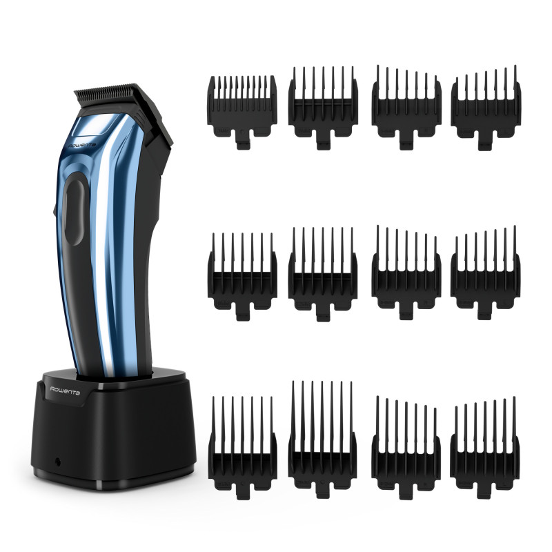 Rowenta Barber Experience TN1551E0 scheer-, knip- en trimapparaat Zwart, Blauw 6 Lithium-Ion (Li-Ion)