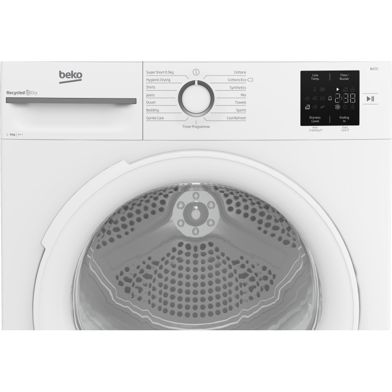 Beko BM3T3923W wasdroger Vrijstaand Voorlader 9 kg Wit