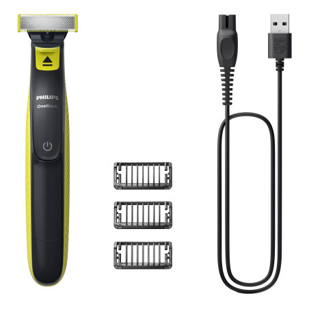 Philips Norelco OneBlade QP2724/10 scheerapparaat Scheerapparaat met scheerblad Trimmer Grijs, Limoen