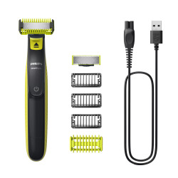 Philips Norelco OneBlade QP2824/10 scheerapparaat Scheerapparaat met scheerblad Trimmer Grijs, Limoen