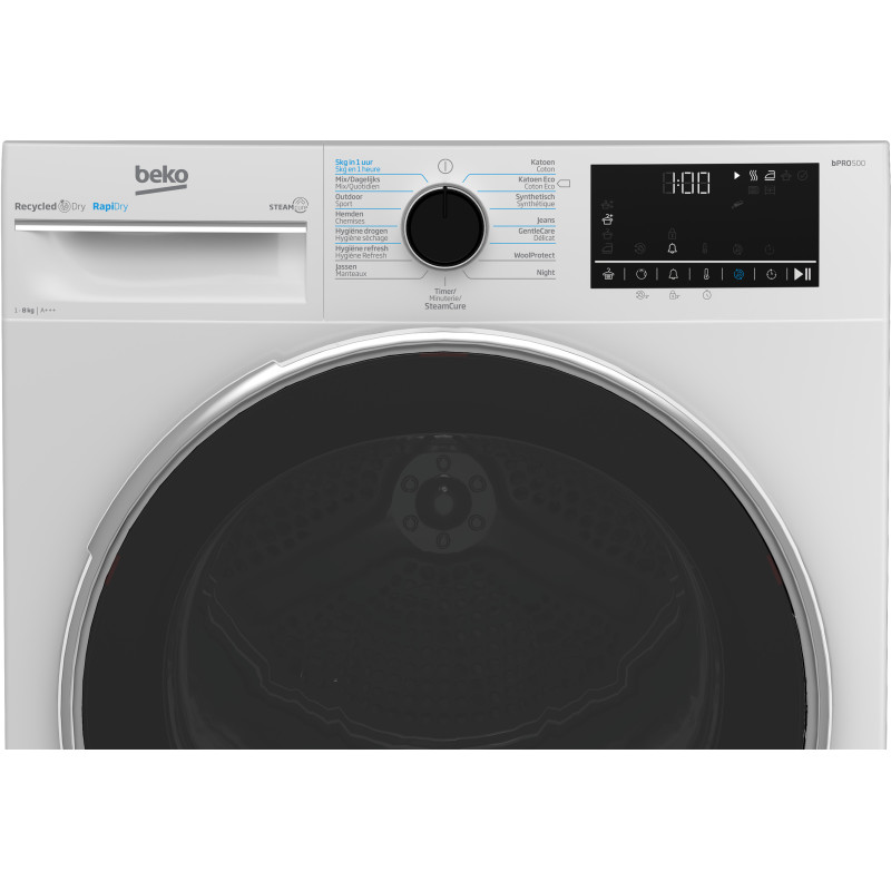 Beko B5T68247C0 wasdroger Vrijstaand Voorbelading 8 kg Wit