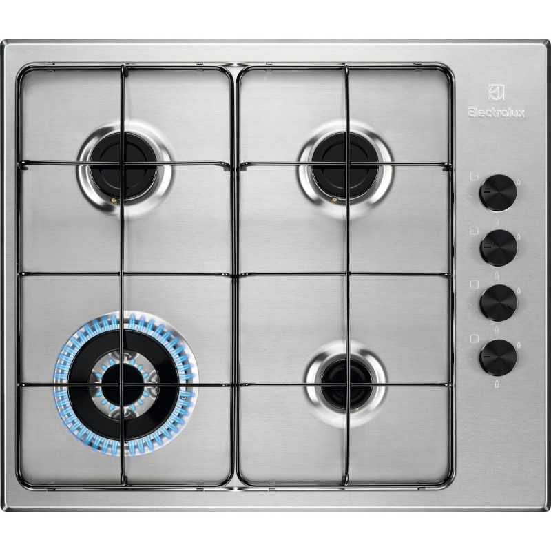 Electrolux EGS6414X plaque Acier inoxydable Intégré 60 cm Gaz 4 zone(s)