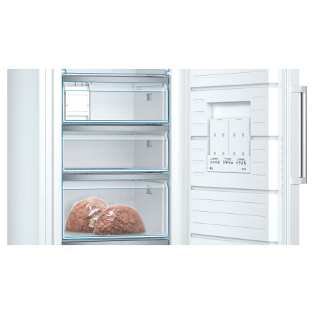 Bosch Serie 6 GSN54AWCV congélateur Congélateur vertical Pose libre 328 L Blanc