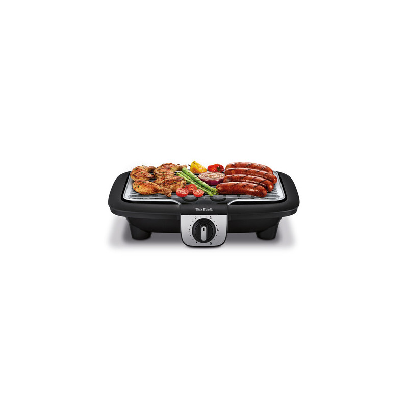 Tefal EasyGrill BG930812 buitenbarbecue & grill Tafelblad Electrisch Zwart, Grijs 2100 W