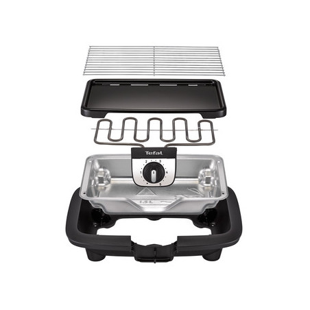 Tefal EasyGrill BG930812 buitenbarbecue & grill Tafelblad Electrisch Zwart, Grijs 2100 W