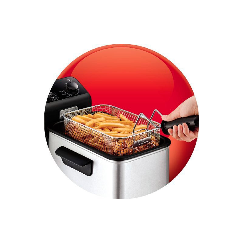 Tefal Easy Pro FR331 Unique Autonome Friteuse Noir, Acier inoxydable