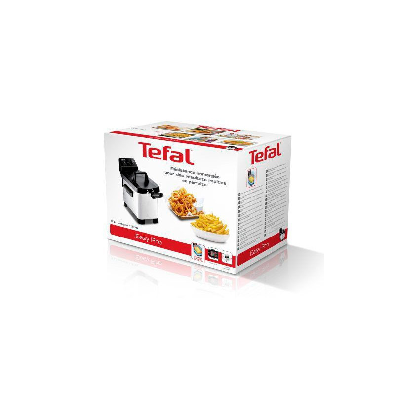 Tefal Easy Pro FR331 Enkel Vrijstaand Frituurpan Zwart, Roestvrijstaal