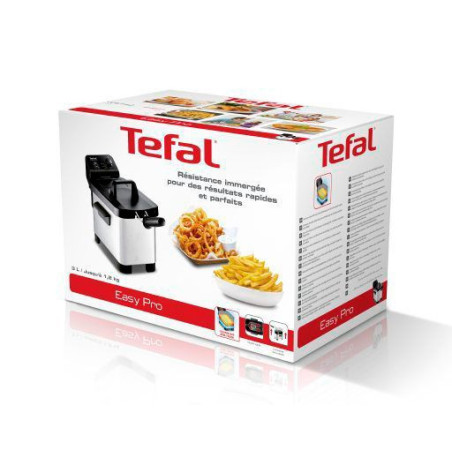 Tefal Easy Pro FR331 Unique Autonome Friteuse Noir, Acier inoxydable