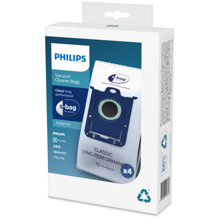 Philips s-bag Sacs pour aspirateur, 4 sacs