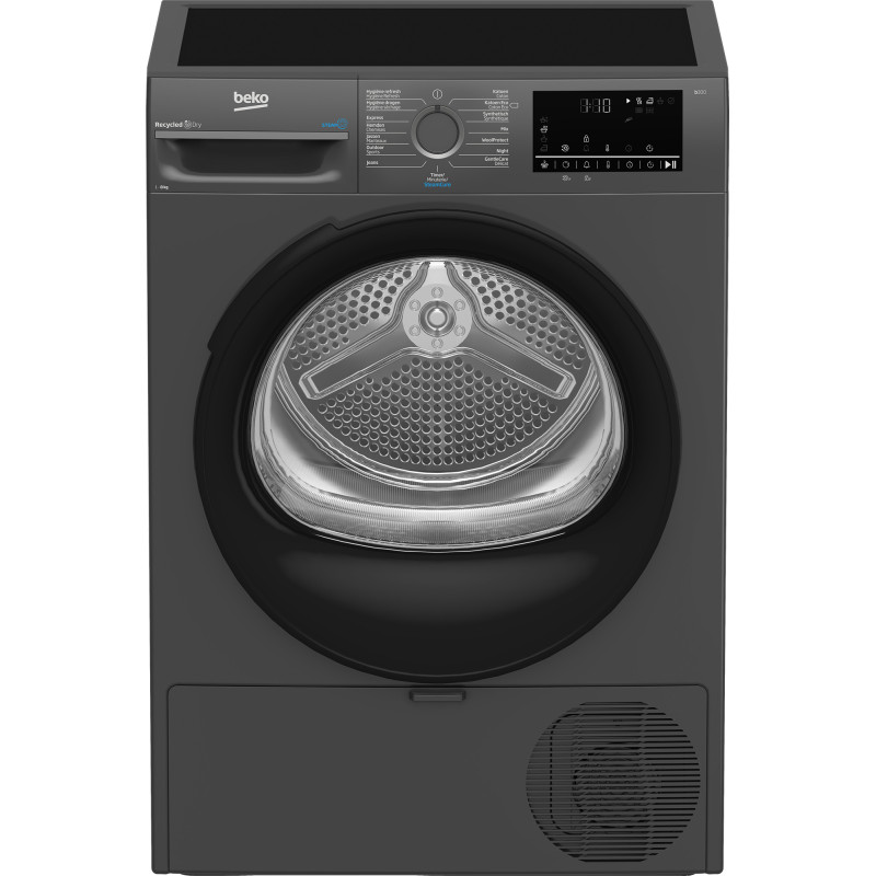 Beko BM3T3824A wasdroger Vrijstaand Voorlader 8 kg Antraciet
