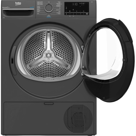 Beko BM3T3824A wasdroger Vrijstaand Voorlader 8 kg Antraciet