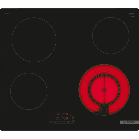 Bosch Serie 4 PKF611BB2E plaque Noir Intégré 60 cm Céramique 4 zone(s)