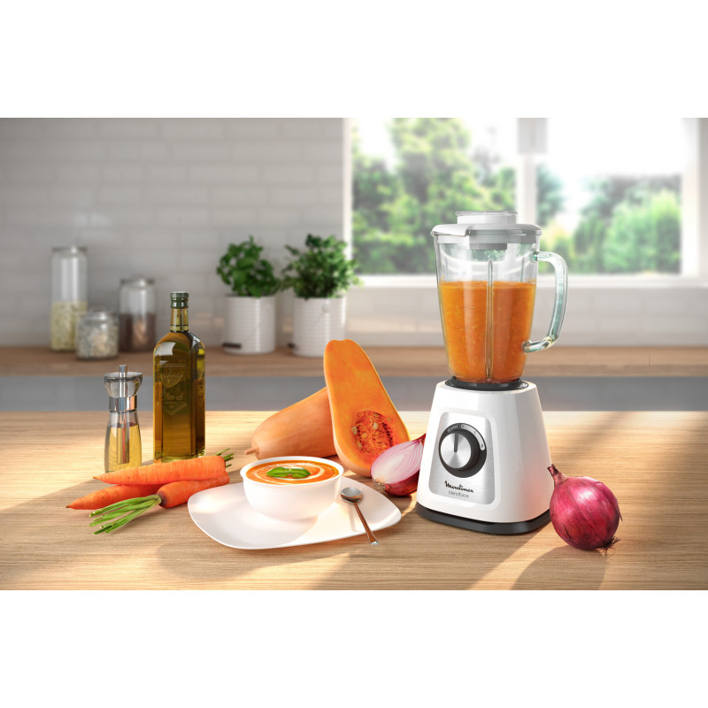 Moulinex LM430 1,75 l Blender voor op aanrecht 800 W Wit
