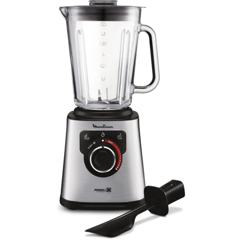 Moulinex LM871D 1,5 l Blender voor op aanrecht 1200 W Roestvrijstaal, Grijs