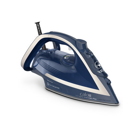 Calor FV6830C0 fer à repasser Fer à repasser à sec ou à vapeur Durilium AirGlide soleplate 2800 W Bleu, Argent